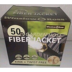 Winslow & Ross New 50ft Fiber Jacket Garden Hose Water Outdoor Flowers Yard Work